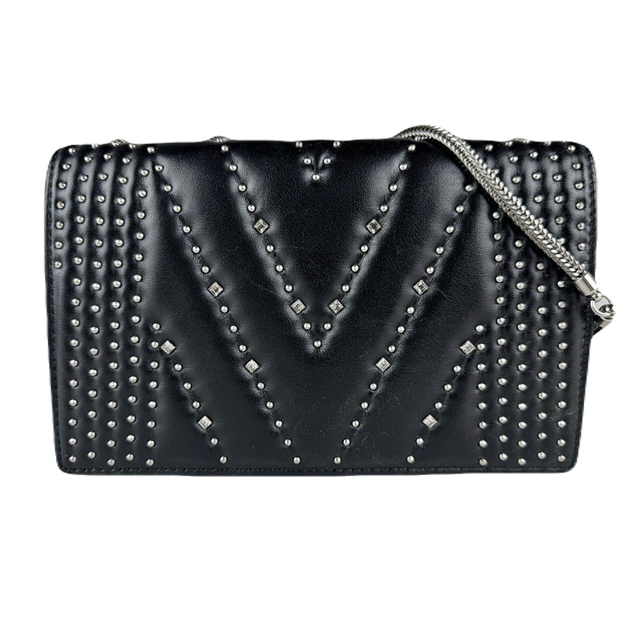 エム シー エム MCM ショルダーバッグ レザー/メタル ブラック レディース【中古】 z8935