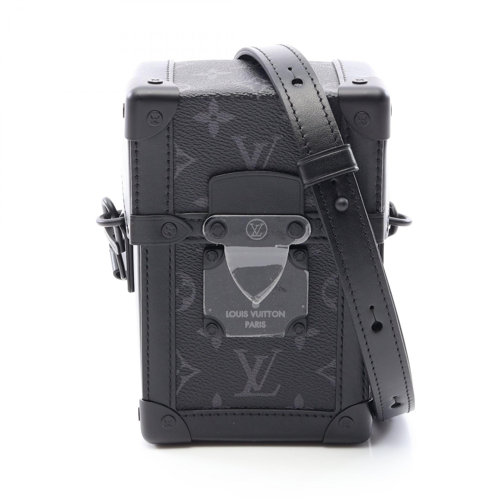 ルイ・ヴィトン LOUIS VUITTON ヴェルティカルトランク ウェアラブルウォレット ショルダーバッグ バッグ PVCコーティングキャンバス レザー モノグラム・エクリプス メンズ ブラック系 M82077 【中古】