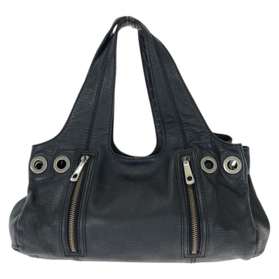 美品 GIVENCHY ジバンシィ ヴィンテージ ブラック 黒 シルバー金具 レザー トートバッグ ショルダーバッグ 603442 【中古】