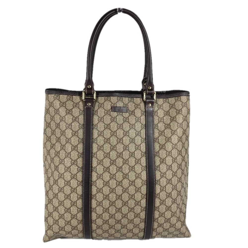 グッチ GUCCI 縦型 228668 GGプラス トートバッグ カバン ショルダーバッグ PVC/レザー ベージュ