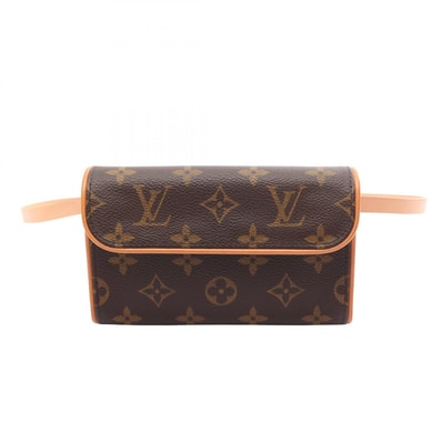 ルイ・ヴィトン LOUIS VUITTON ポシェットフロランティーヌ ブトンプレッション(S)付き ウエストバッグ ボディバッグ バッグ PVCコーティングキャンバス レザー モノグラム レディース ブラウン系 M51855 【中古】