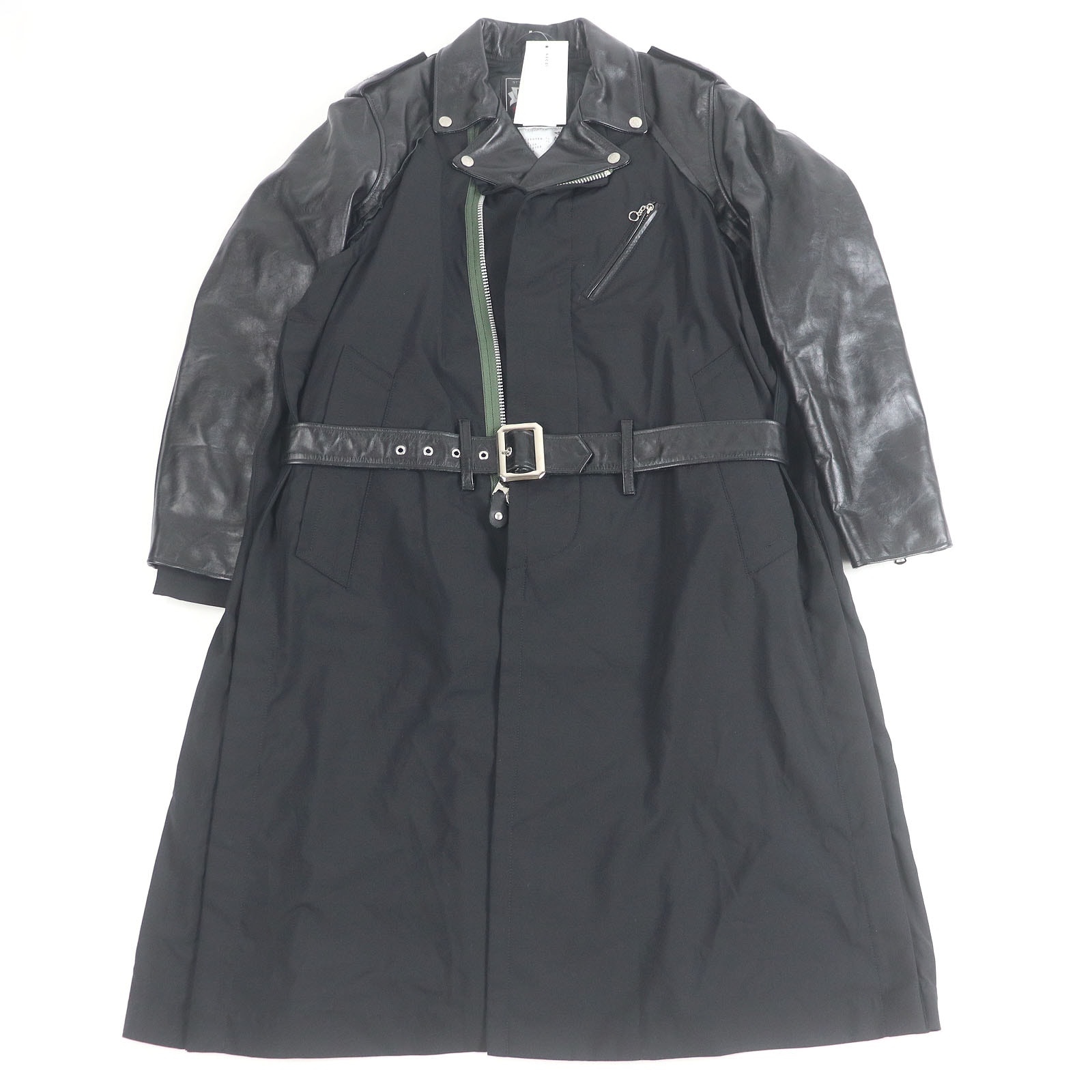 未使用品 サカイ ショット
 コート Leather Suiting Coat ブラック メンズ 1 22-02874M