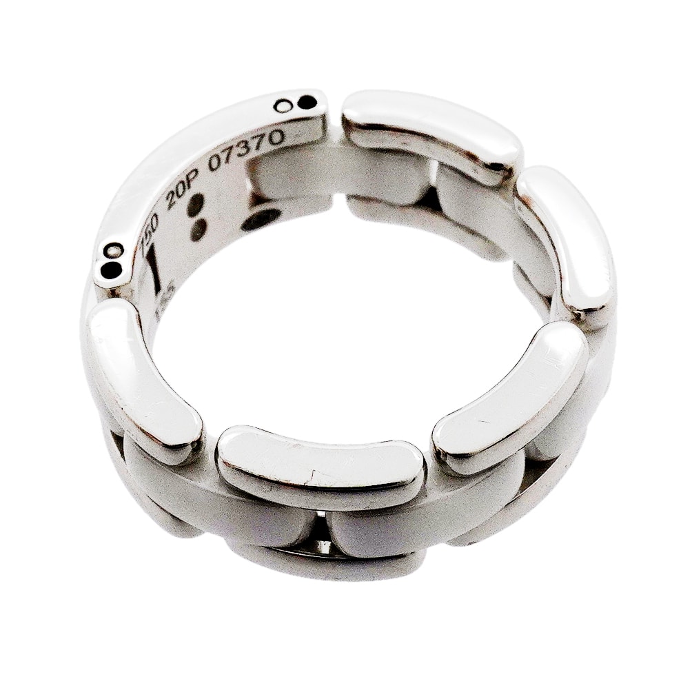 【6jgb0384】シャネル リング ウルトラコレクション K18WG ホワイトゴールド セラミック ホワイト #55【中古】レディース