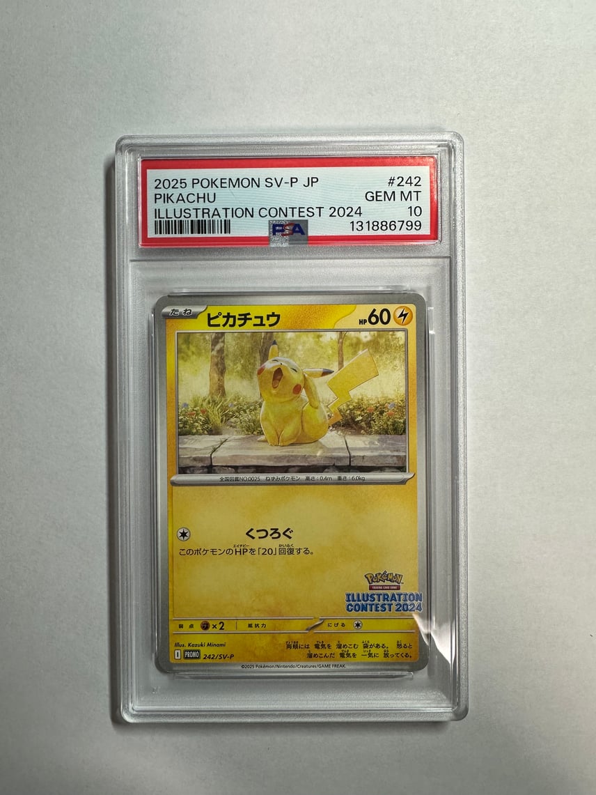 pokmon illustration contest 2024 promo cards Pikachu Pokemon Winner #214 CGC 10 #4 Sealed Illustration Contest 2024 Prices
