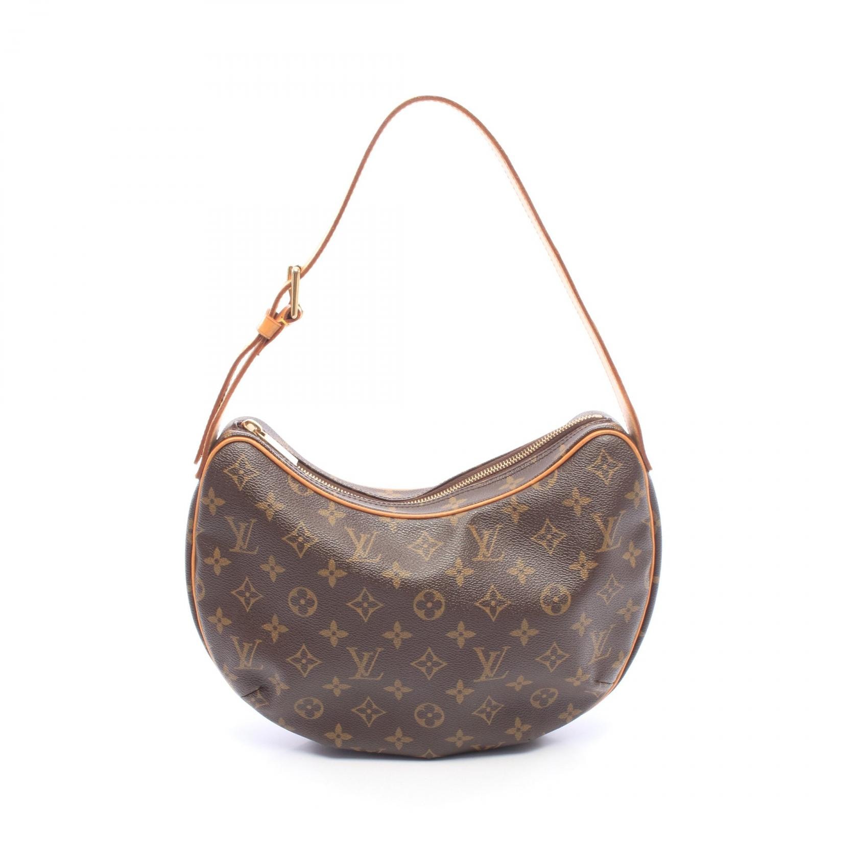 ルイ・ヴィトン LOUIS VUITTON ポシェットクロワッサン モノグラム ショルダーバッグ バッグ PVCコーティングキャンバス レザー レディース ブラウン系 M51510 【中古】