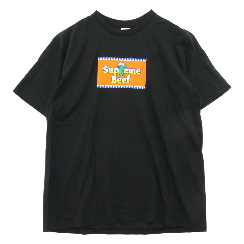 Supreme シュプリーム 25SS Beef Tee ビーフ プリント Tシャツ 半袖カットソー ブラック ブラック系 L【極上美品】【中古】