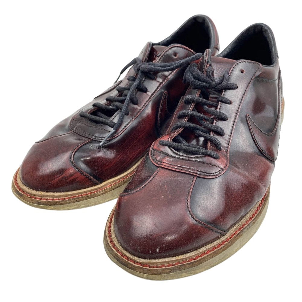 NIKE ナイキ スニーカー 586367-600 × COLE HAAN コールハーン 1972 QS ディープレッド レザーシューズ スニーカー ワインレッド系 28cm【中古】