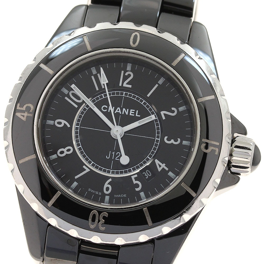 シャネル J12 黒セラミック 33MM H0682 レディース 【中古】