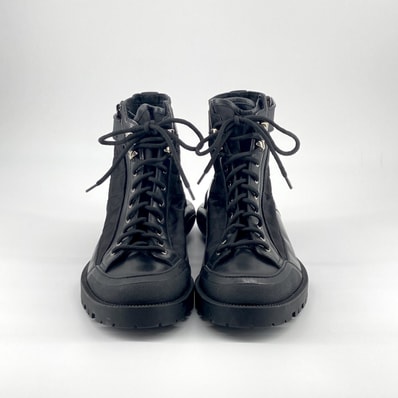 Christian Dior(クリスチャンディオール) Dior Combat ショートブーツ オブリーク #EU44 3BO337ZXF ブーツ ブラック