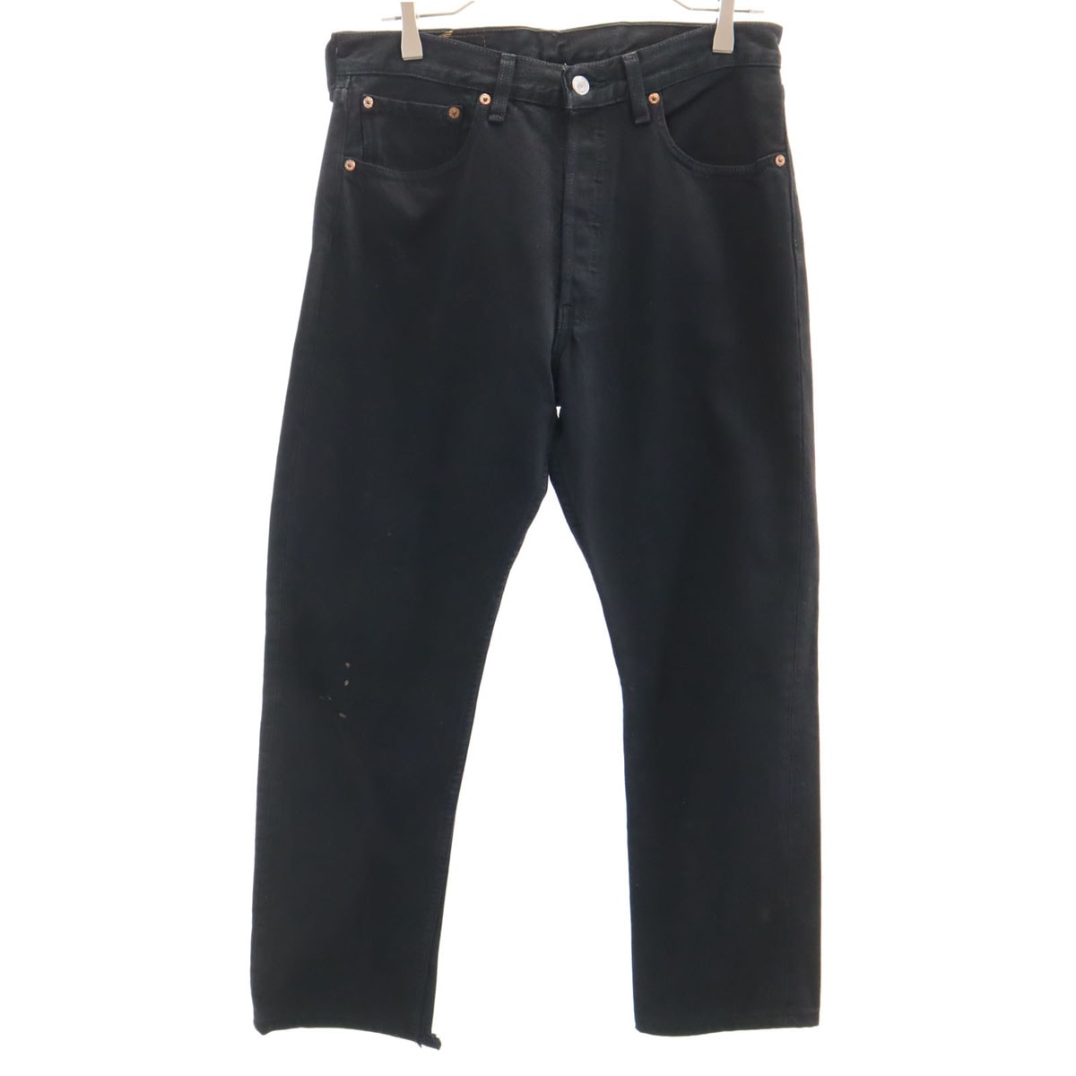 Levi's リーバイス 90s 501 USA製 オールド ストレートデニムパンツ W31 ブラック ボタンフライ ジーンズ 後染め
