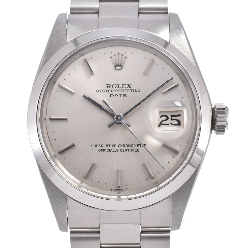 ロレックス ROLEX 1500 ヴィンテージ オイスターパーペチュアル デイト Cal.1570 シルバー 自動巻き メンズ 良品 腕時計 G#149893