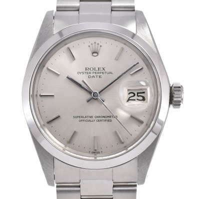 ロレックス ROLEX 1500 ヴィンテージ オイスターパーペチュアル デイト Cal.1570 シルバー 自動巻き メンズ 良品 腕時計 G#149893