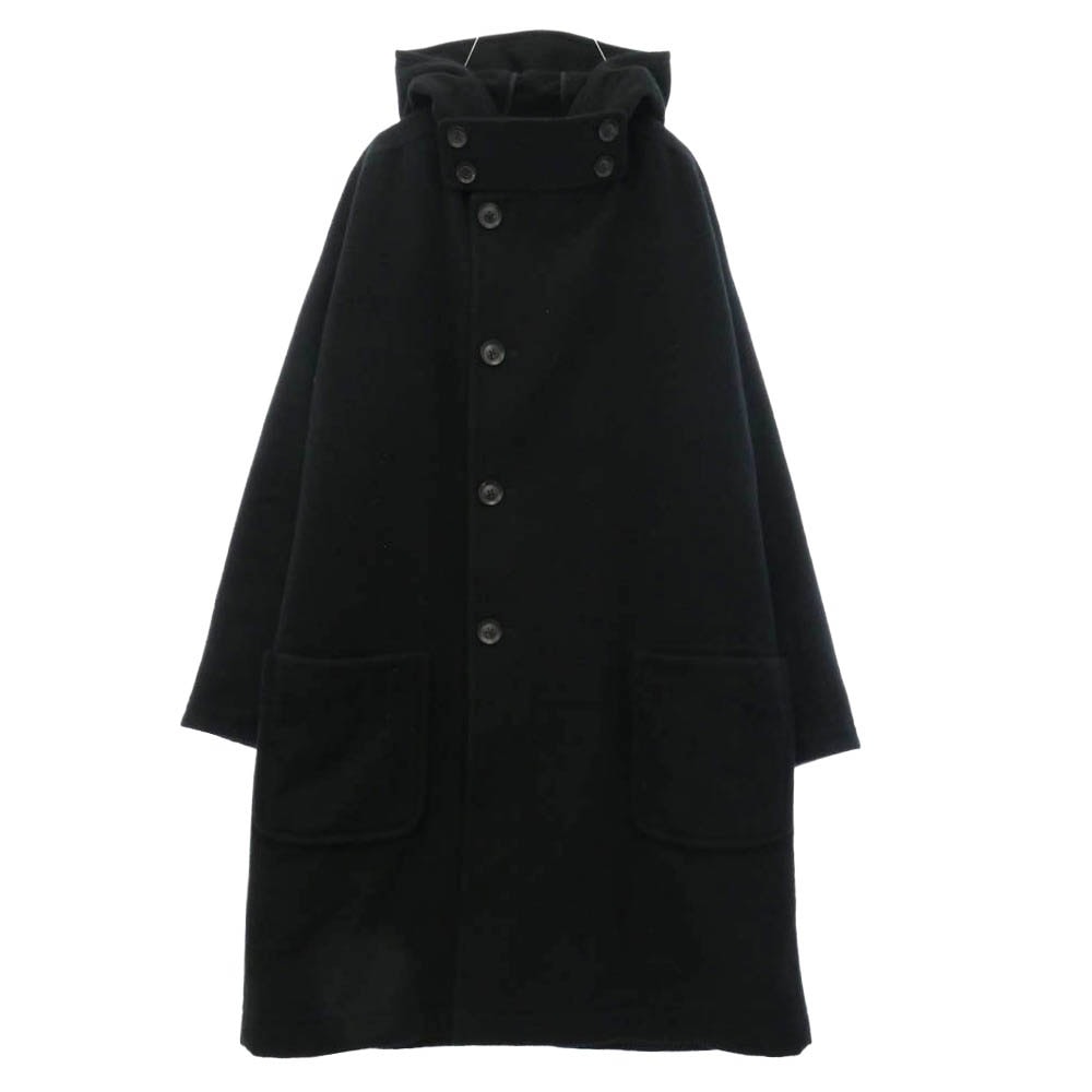 Yohji Yamamoto POUR HOMME ヨウジヤマモトプールオム 19AW HC-C12-108 4B Doble double Hooded Coat ウール ダブル フーデッド コート ブラック系 1【中古】
