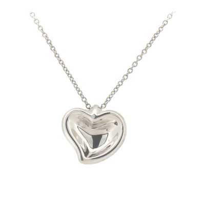 Tiffany & Co Elsa Peretti Fullopen Heart Necklace "Silver"