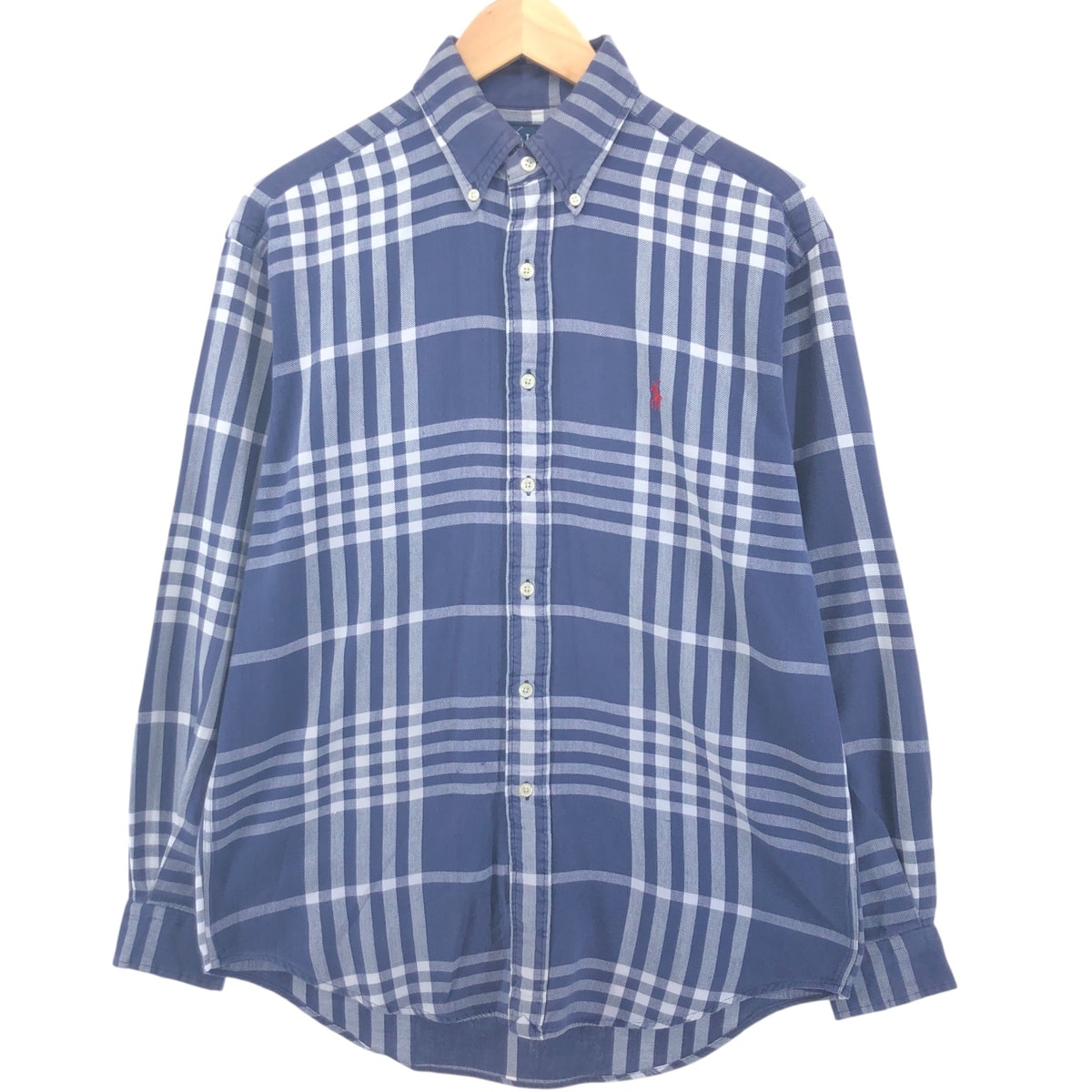古着 ラルフローレン Ralph Lauren BLAIRE 長袖 ボタンダウン ライトネルチェックシャツ メンズS相当/eaa551934