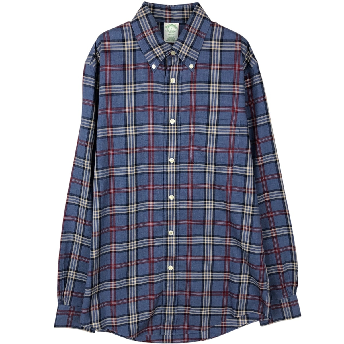 古着 ブルックスブラザーズ Brooks Brothers Est.1818 MILANO 長袖 ボタンダウンチェックシャツ メンズM相当/eaa646565
