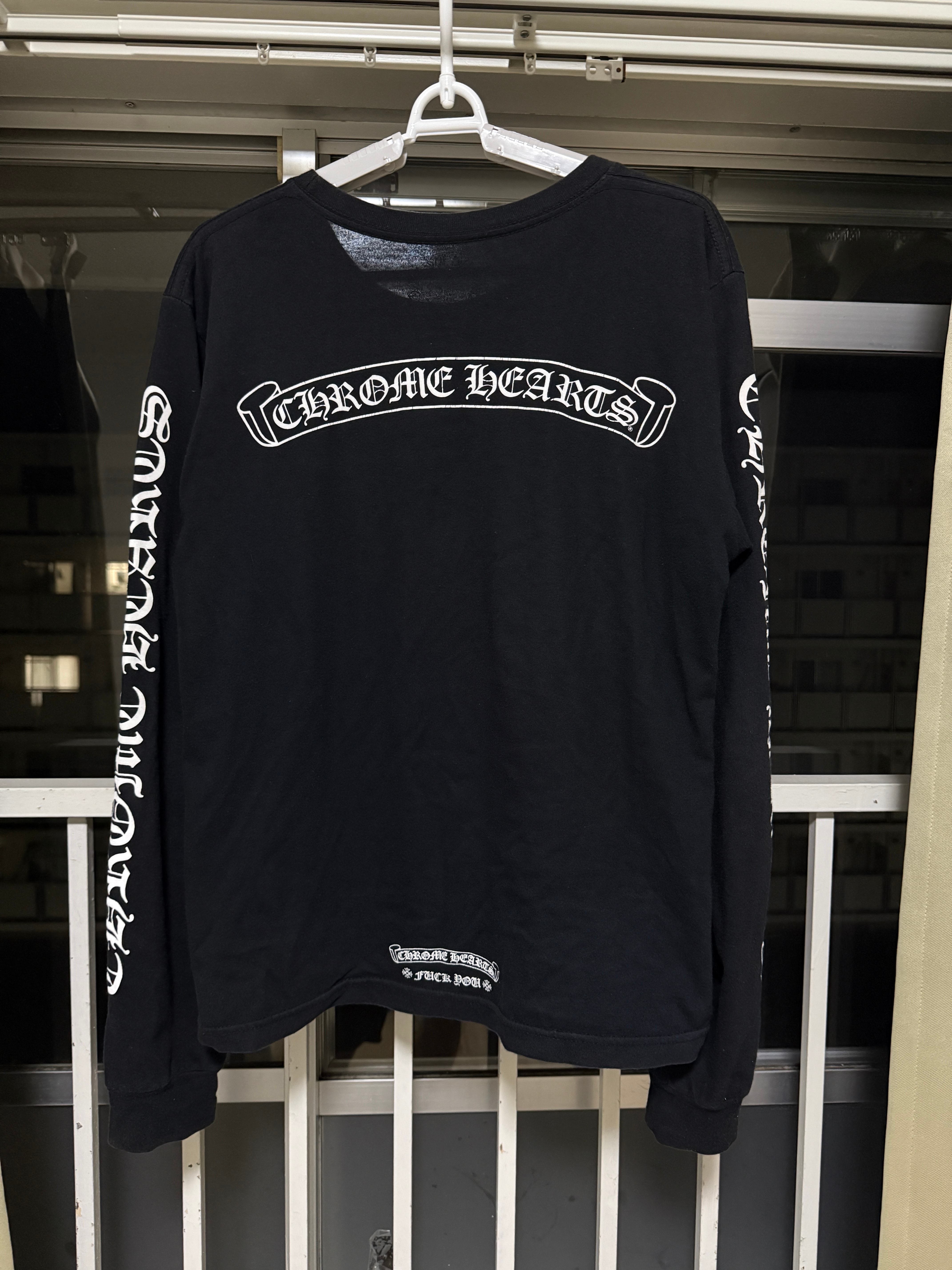 Chrome Hearts Scroll Logo Fuck You L/S T-Shirt "Black"