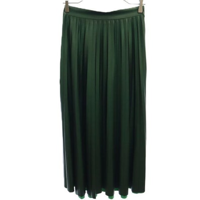 ZARA WOMAN ザラウーマン ロング丈 プリーツスカート XS グリーン