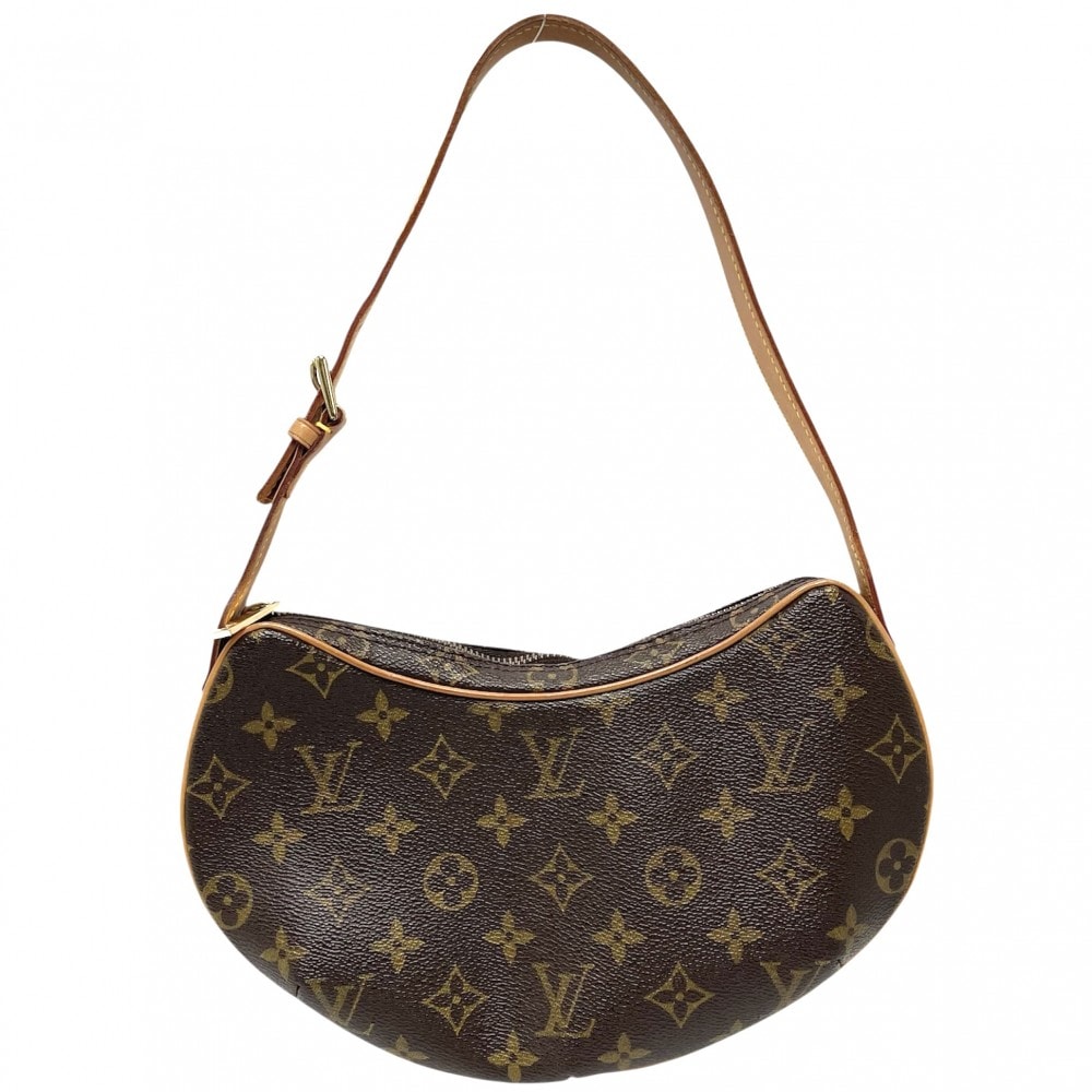 LOUIS VUITTON ルイヴィトン ショルダーバッグ ポシェットクロワッサン 肩掛け M51510 モノグラムキャンバス    ブラウン 茶 ゴールド金具 レディース【中古品】