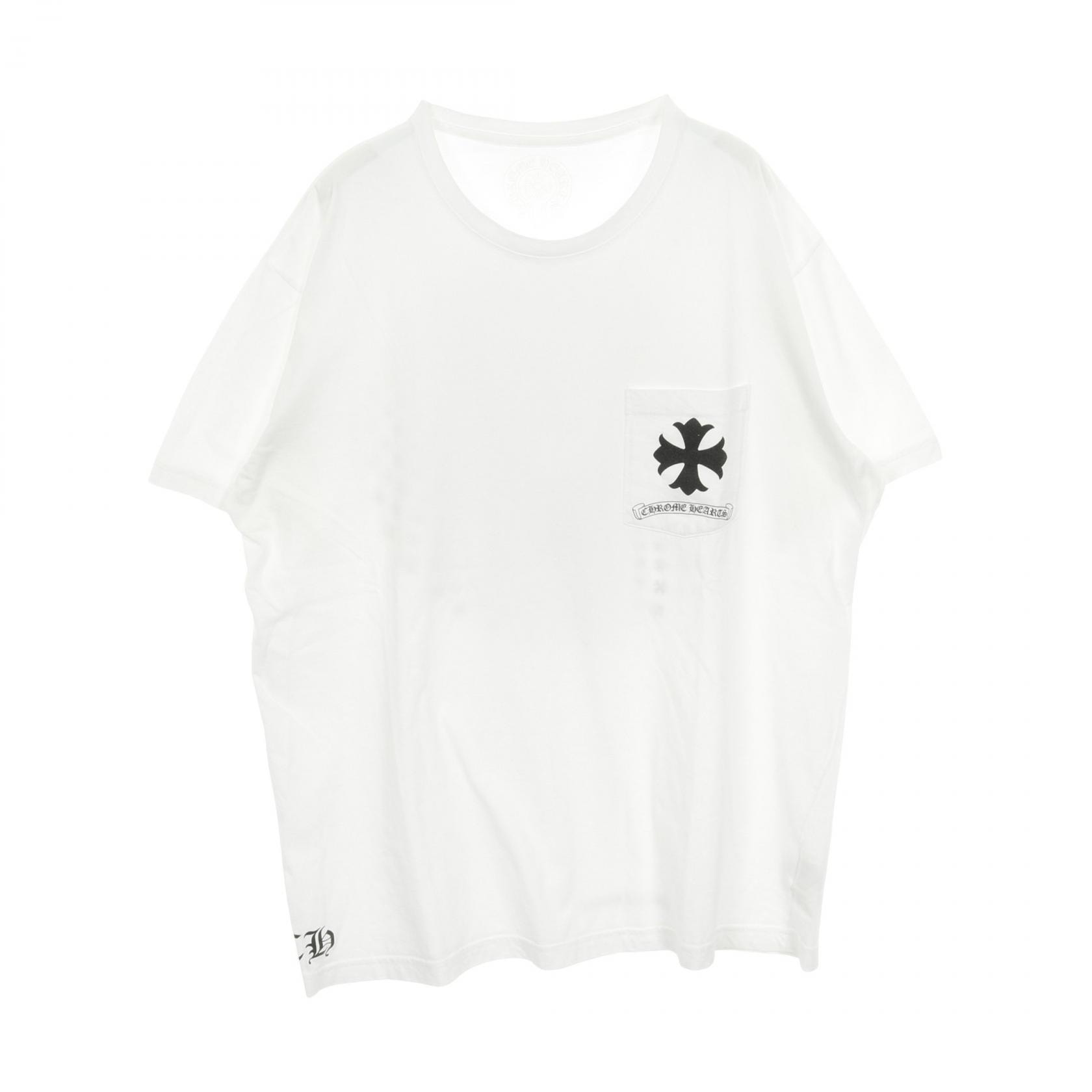 クロムハーツ CHROME HEARTS CHプラス カットソー 衣料品 トップス コットン メンズ ホワイト系 / ブラック系 【中古】