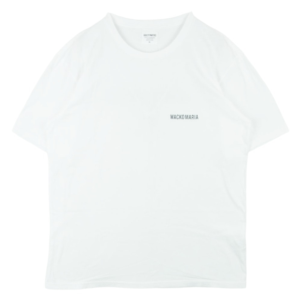WACKO MARIA ワコマリア GUILTY PARTIES バックプリント ロゴ コットン Tシャツ 半袖 カットソー ホワイト系 XL【中古】