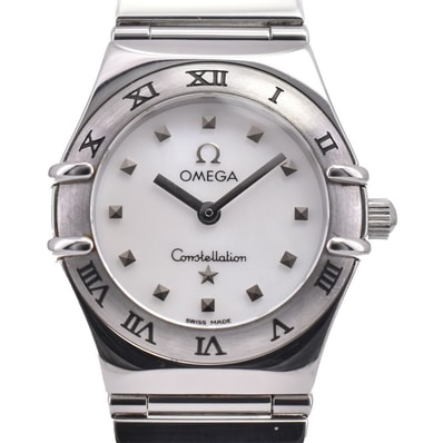 オメガ OMEGA 1561.71 コンステレーション ミニ マイチョイス ホワイトシェル クォーツ レディース 美品 保証書付き 腕時計 G#146948