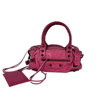 バレンシアガ BALENCIAGA ハンドバッグ ショルダーバッグ レザー ピンク レディース【中古】 z11012