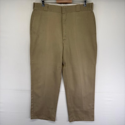 古着 ディッキーズ Dickies USA製 パンツ チビタグ ジッパーフライ 大きいサイズ ワークパンツ 作業着 w38 L32 ベージュ系 メンズ