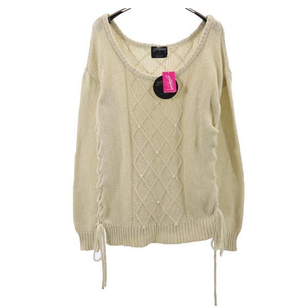 未使用 STUSSY 長袖 レースアップ ニット