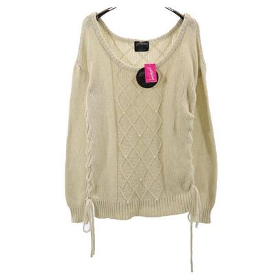 未使用 STUSSY 長袖 レースアップ ニット