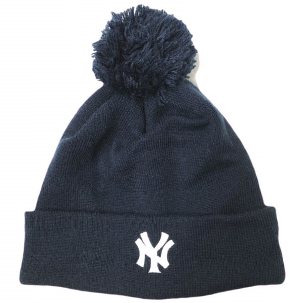 NEW ERA x BEAMS BOY ニューエラ ビームスボーイ 別注 ポンニット ワッチキャップ NY ONE SIZE ネイビー ニューコークヤンキース ボンボン ニット帽 ニットキャップ ビーニー 帽子 g20427