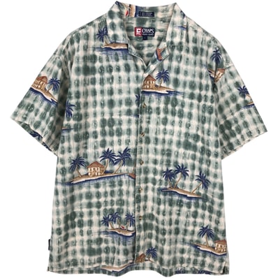 古着 ラルフローレン Ralph Lauren CHAPS チャップス 総柄 オープンカラー ハワイアンアロハシャツ ボックスシャツ メンズXL相当/eaa623235