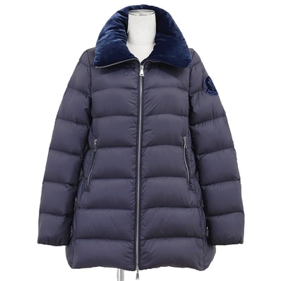 MONCLER モンクレール ダウンコート サイズ 0 レディース TORCON トルコン 2019年モデル ロゴ ベロアワッペン 軽量 アウター ネイビー 紺 ルーマニア製
