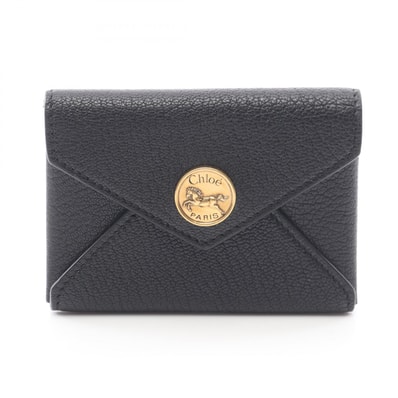 クロエ Chloe Envelope カードケース アクセサリー レザー レディース ブラック系 【中古】