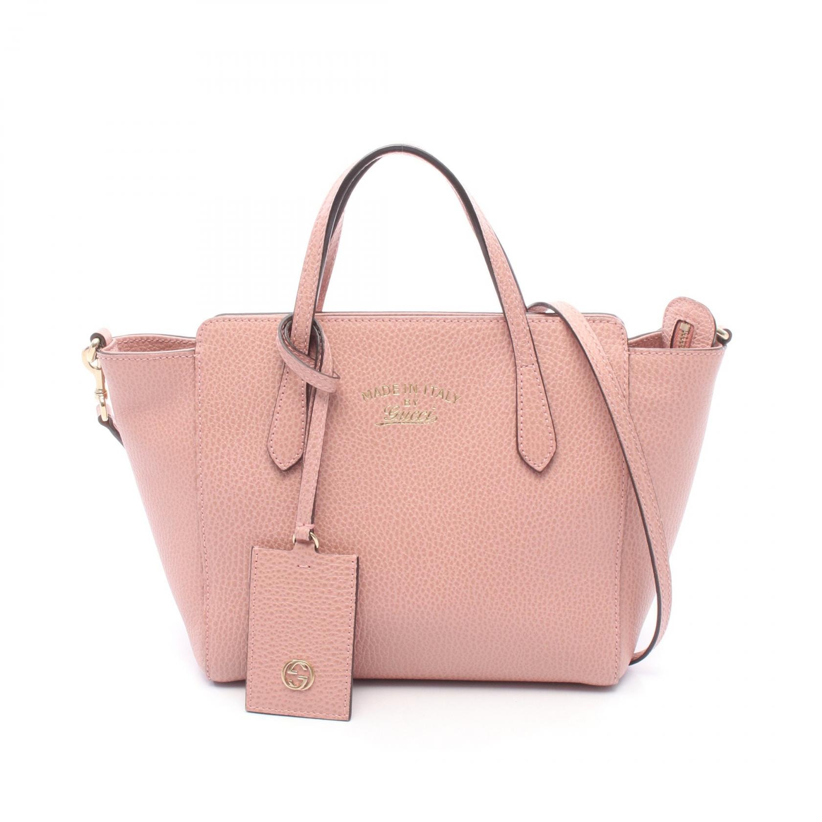 グッチ GUCCI スウィング ミニ 2WAY ハンドバッグ バッグ レザー レディース ピンク系 368827 【中古】
