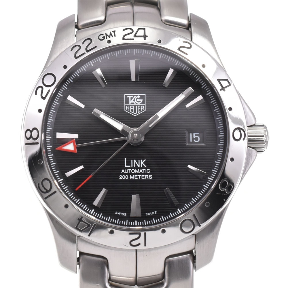 タグホイヤー TAG HEUER WJF2116.BA0570 リンク GMT デイト 自動巻き メンズ 良品 箱・保証書付き N#145477