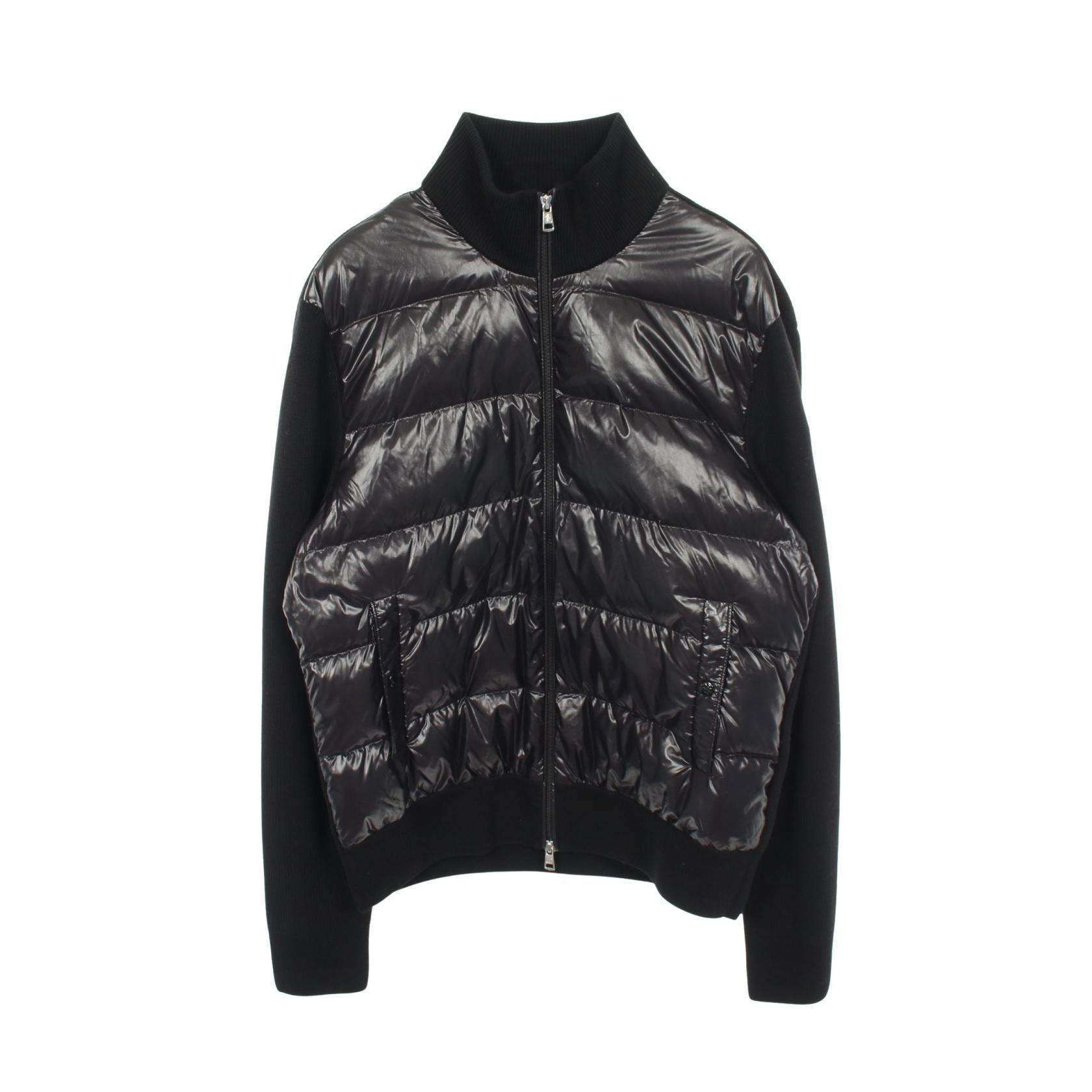 モンクレール MONCLER カーディガン ダウンジャケット 衣料品 アウター ウール ポリエステル メンズ ブラック系 20919B00008 【中古】