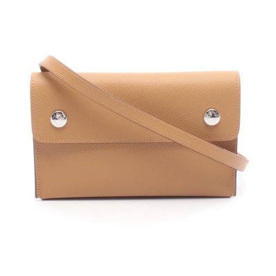 エルメス HERMES ナップトゥーゴー ショルダーバッグ バッグ レザー カーフ(牛革) ヴォーエプソン ヴォーエプソン ビスキュイ K刻印(2025年製造) レディース ブラウン系 【中古】
