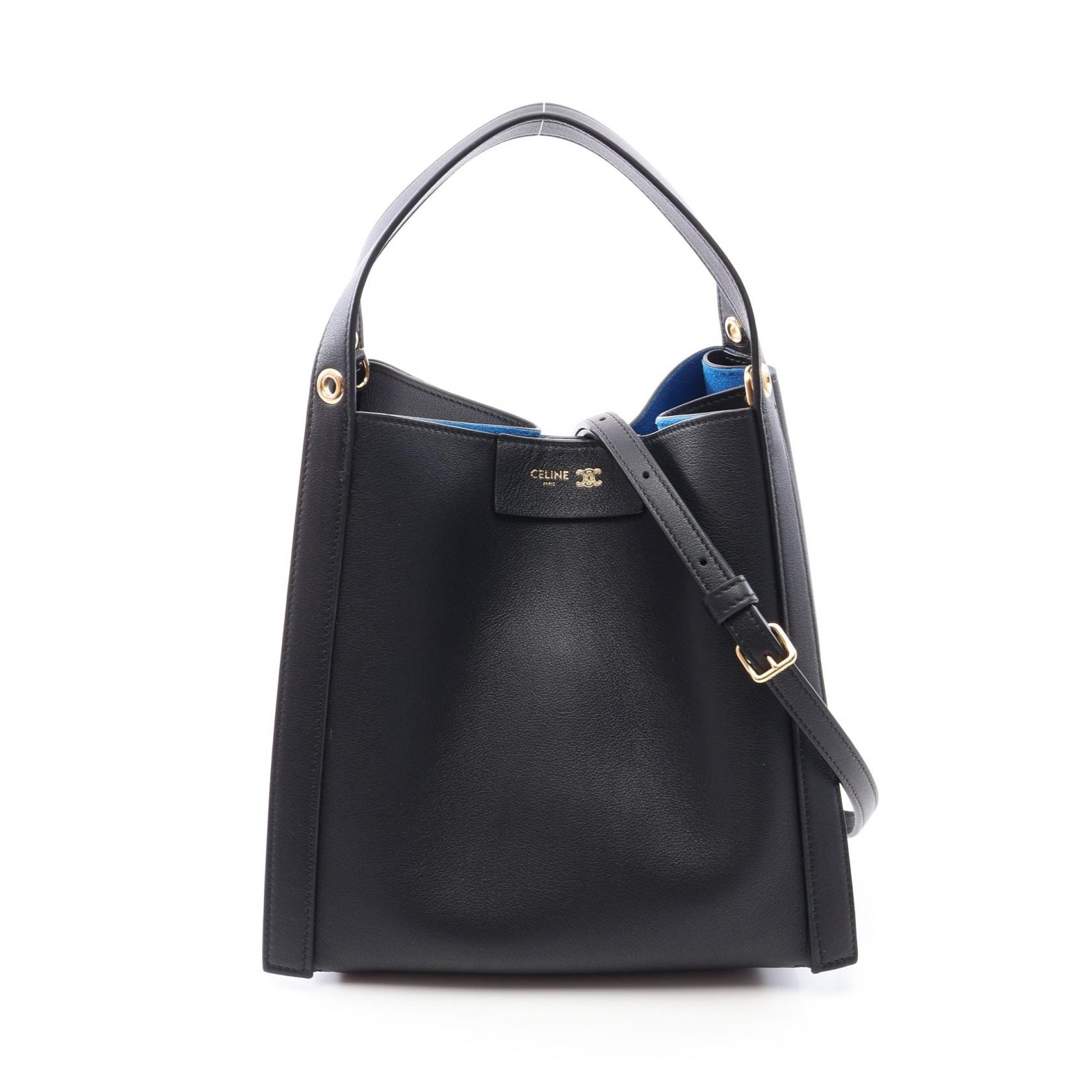 セリーヌ CELINE スモール キューボ 2WAY ハンドバッグ バッグ レザー レディース ブラック系 124182T8338NO 【新品】