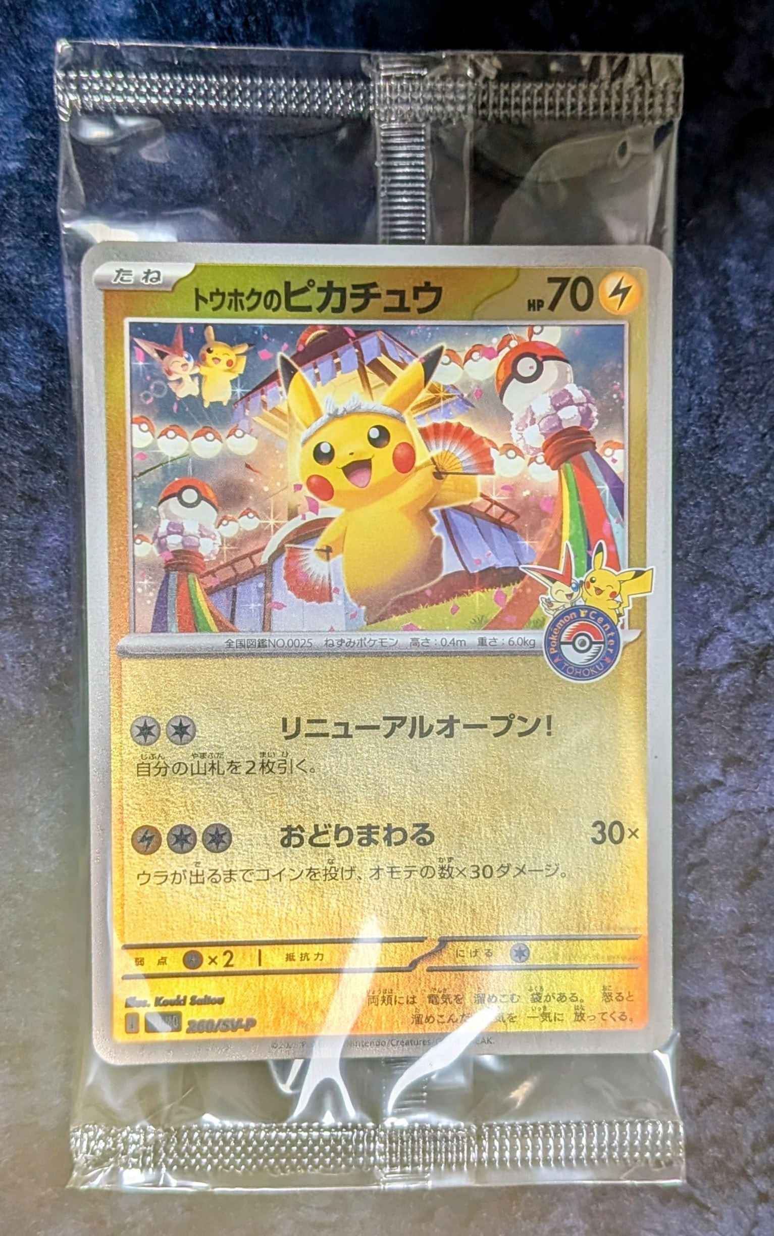 状態A】トウホクのピカチュウ P [SV-P 260](スペシャルBOX「ポケモン