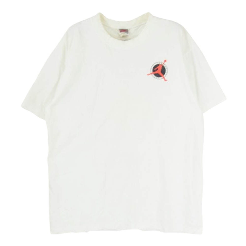 NIKE ナイキ Tシャツ ヴィンテージ 90s USA製 銀タグ AIR JORDAN FLIGHT CLUB ジョーダン プリント ホワイト系 XL【中古】