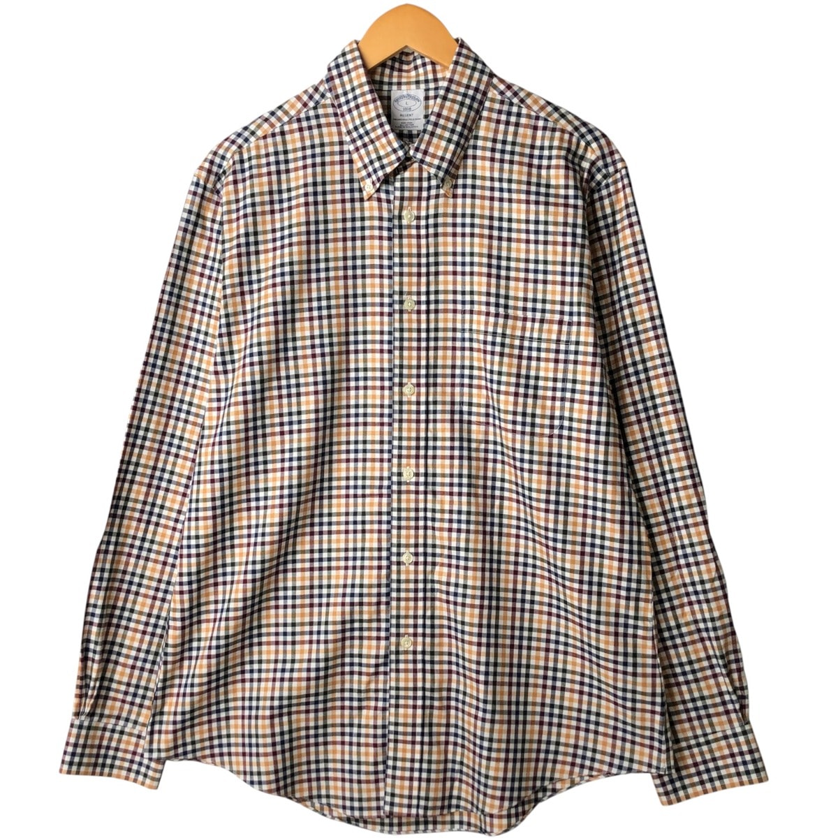 古着 ブルックスブラザーズ Brooks Brothers 1818 長袖 ボタンダウンチェックシャツ メンズL相当/eaa594543