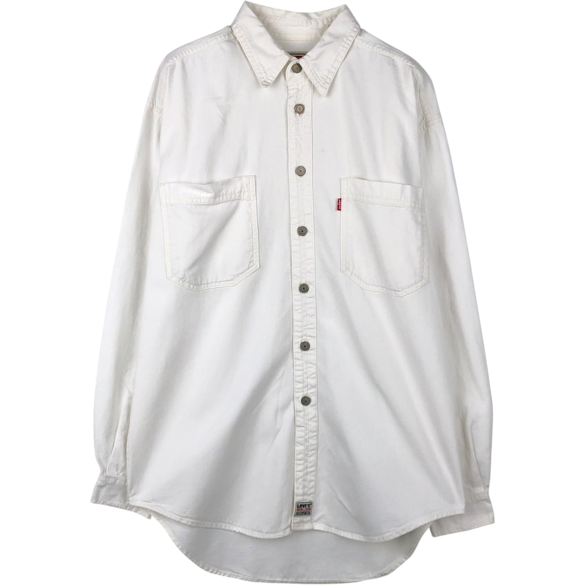 古着 リーバイス Levi's RED TAB 長袖 ホワイトデニムシャツ メンズM相当 ヴィンテージ/eaa652053