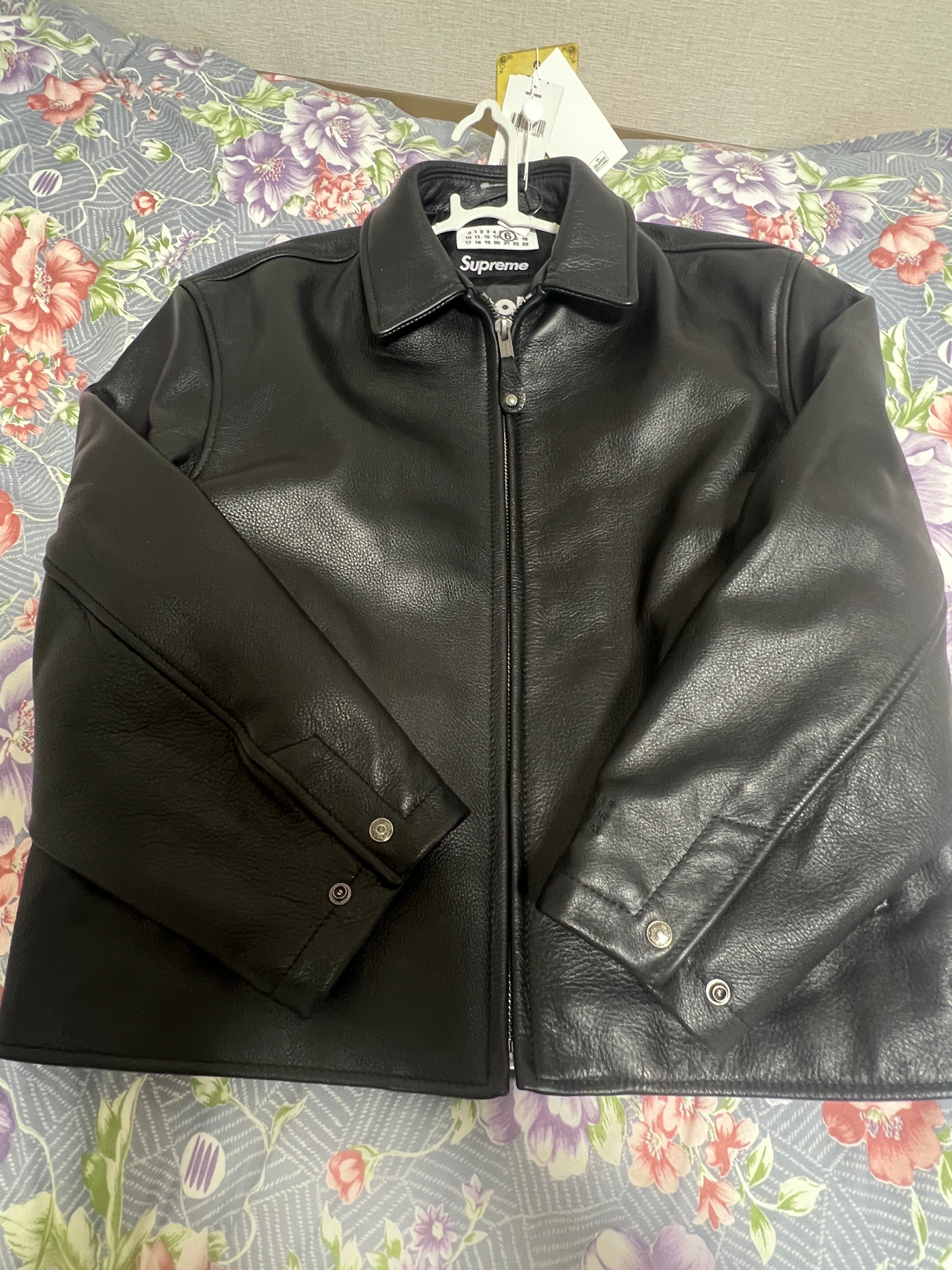 Supreme x MM6 Maison Margiela x Schott Eagle Leather Jacket "Black"