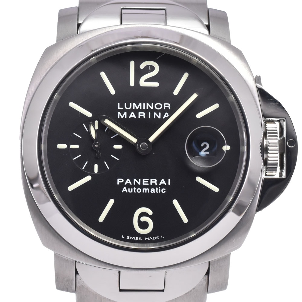 パネライ PANERAI PAM00220 ルミノール マリーナ スモールセコンド ブラック 自動巻き メンズ 美品 箱付き 腕時計 K#148115