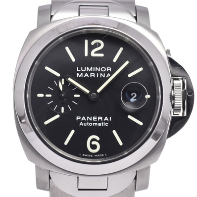 パネライ PANERAI PAM00220 ルミノール マリーナ スモールセコンド ブラック 自動巻き メンズ 美品 箱付き 腕時計 K#148115