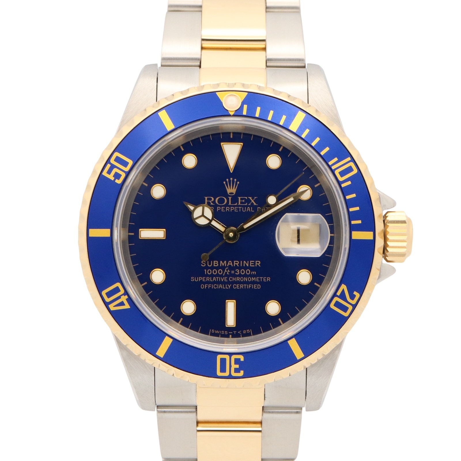 ロレックス ROLEX サブマリーナ U番 腕時計 時計 K18(イエローゴールド) ステンレススチール メンズ ブルー系 16613 【中古】