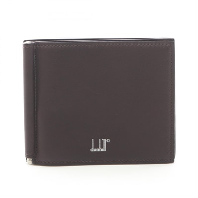 ダンヒル Dunhill ロゴ 札入れ 財布 レザー メンズ ブラウン系 【中古】