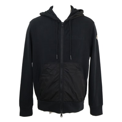 モンクレール BORN TO PROTECT H10918G00042 ZIP UP CARDIGAN コットン/ナイロン切替 ジップアップ パーカー L