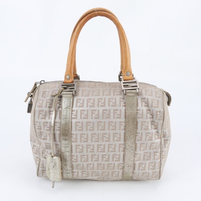 フェンディ ズッキーノFF ミニ ボストンハンドバッグ